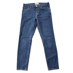 Everlane Skinny Mid Rise Denim Blue Jeans Women's 30 Tall Y2K Western